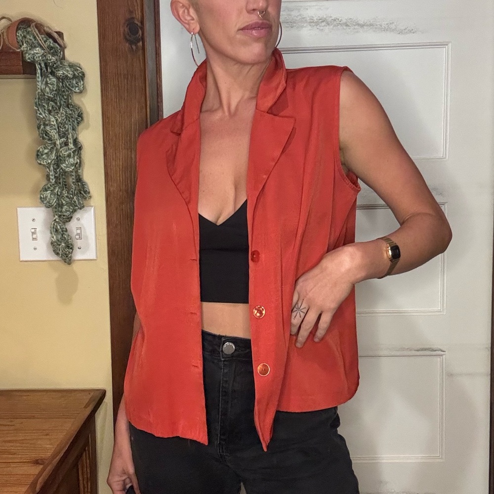 Vintage Burnt Orange AB Studio Vest